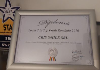diploma cris smile cabinet stomatologic
