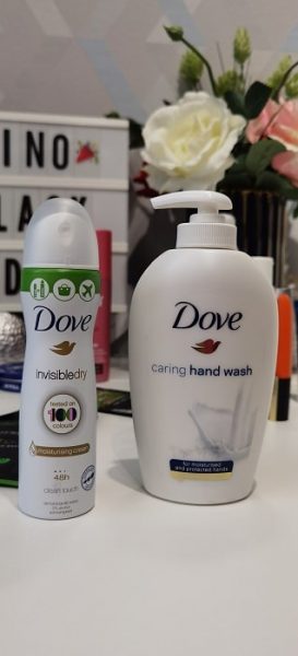 săpun lichid Dove Original cu pompiță, 250 ml și un deodorant Dove Invisible Dry de 75 ml