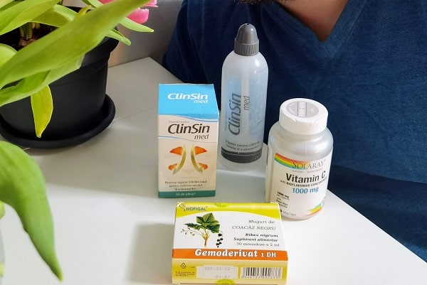 ClinSin irigator nazal, Vitamina C 1000mg Secom, gemoderivat muguri de coacăz negru - remedii alergii